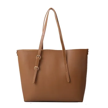 Модная женская однотонная сумка-мессенджер из искусственной кожи, сумка для покупок, повседневная женская сумка-тоут большой емкости, сумка для женщин 5