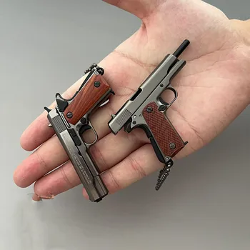 Модель пистолета 1: 3 с деревянной ручкой, металлический пистолет, игрушечный пистолет в разобранном виде, Качественная коллекционная игрушка, подарки на день рождения 1
