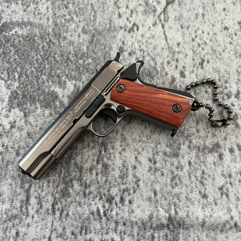 Модель пистолета 1: 3 с деревянной ручкой, металлический пистолет, игрушечный пистолет в разобранном виде, Качественная коллекционная игрушка, подарки на день рождения 2