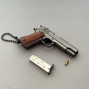 Модель пистолета 1: 3 с деревянной ручкой, металлический пистолет, игрушечный пистолет в разобранном виде, Качественная коллекционная игрушка, подарки на день рождения 3